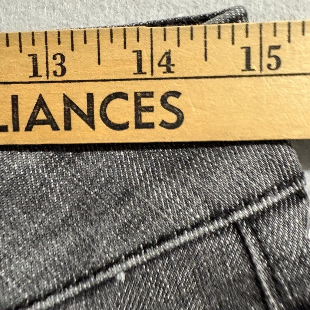 Sasson Skinny Leg Shuffle Jeans Womens Size 8 Gray Stretch Denim Sequin Pockets