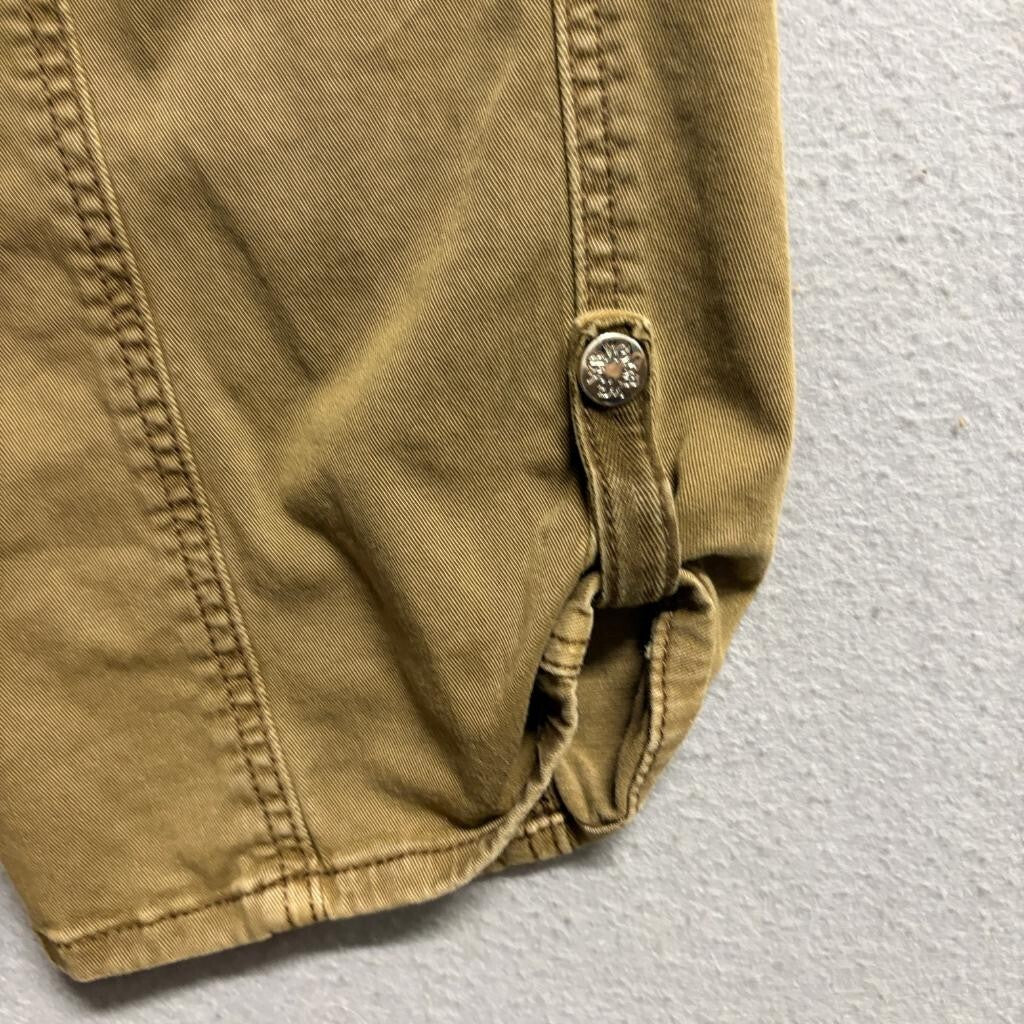 White House Black Market Crop Pants Womens 16 Brown Mid Rise Straight Leg Cargo