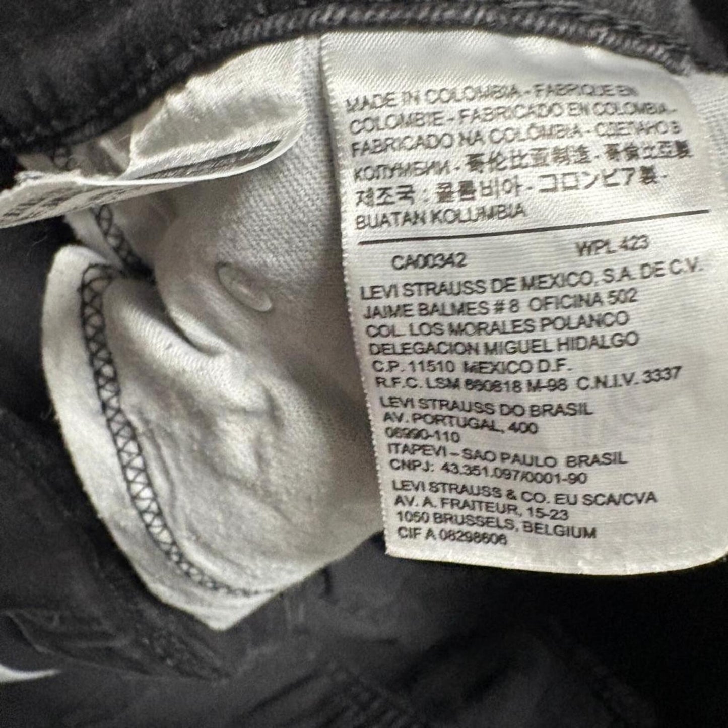 Levi's 514 Straight Fit Jeans Mens 32x30 Black Denim Pants