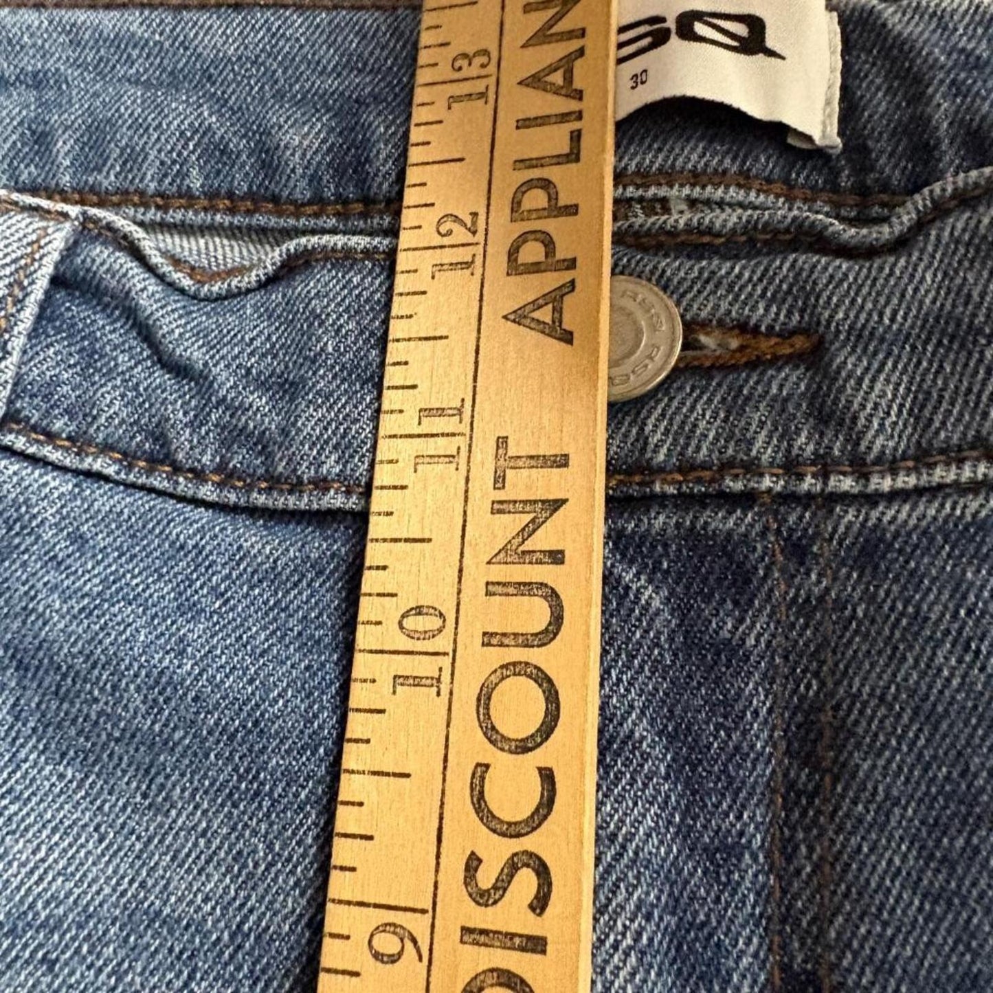 RSQ Carpenter Jeans Womens Size 30 Blue Denim Wide Leg High Rise Utility Pants