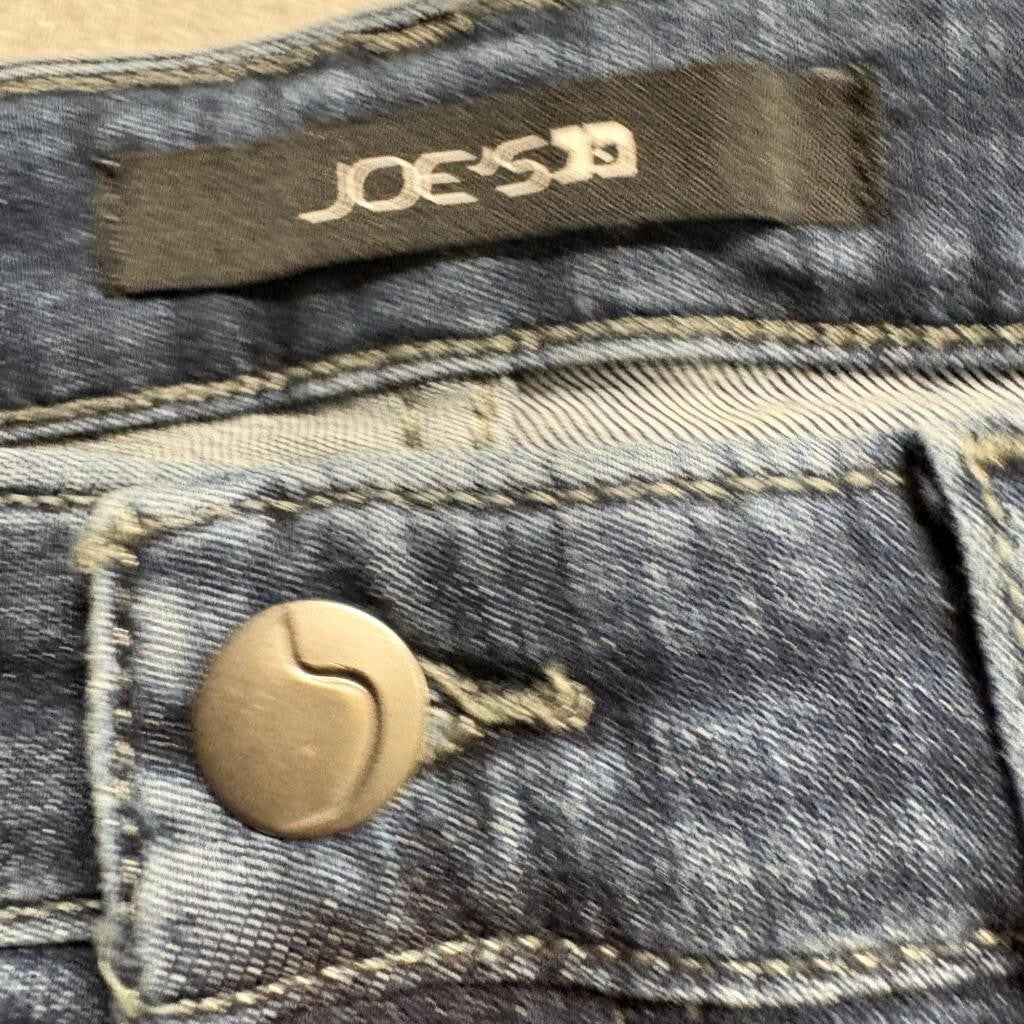 Joe's Jeans Womens Size 29 Blue Denim Side Stripe Raw Hem Skinny Jeans