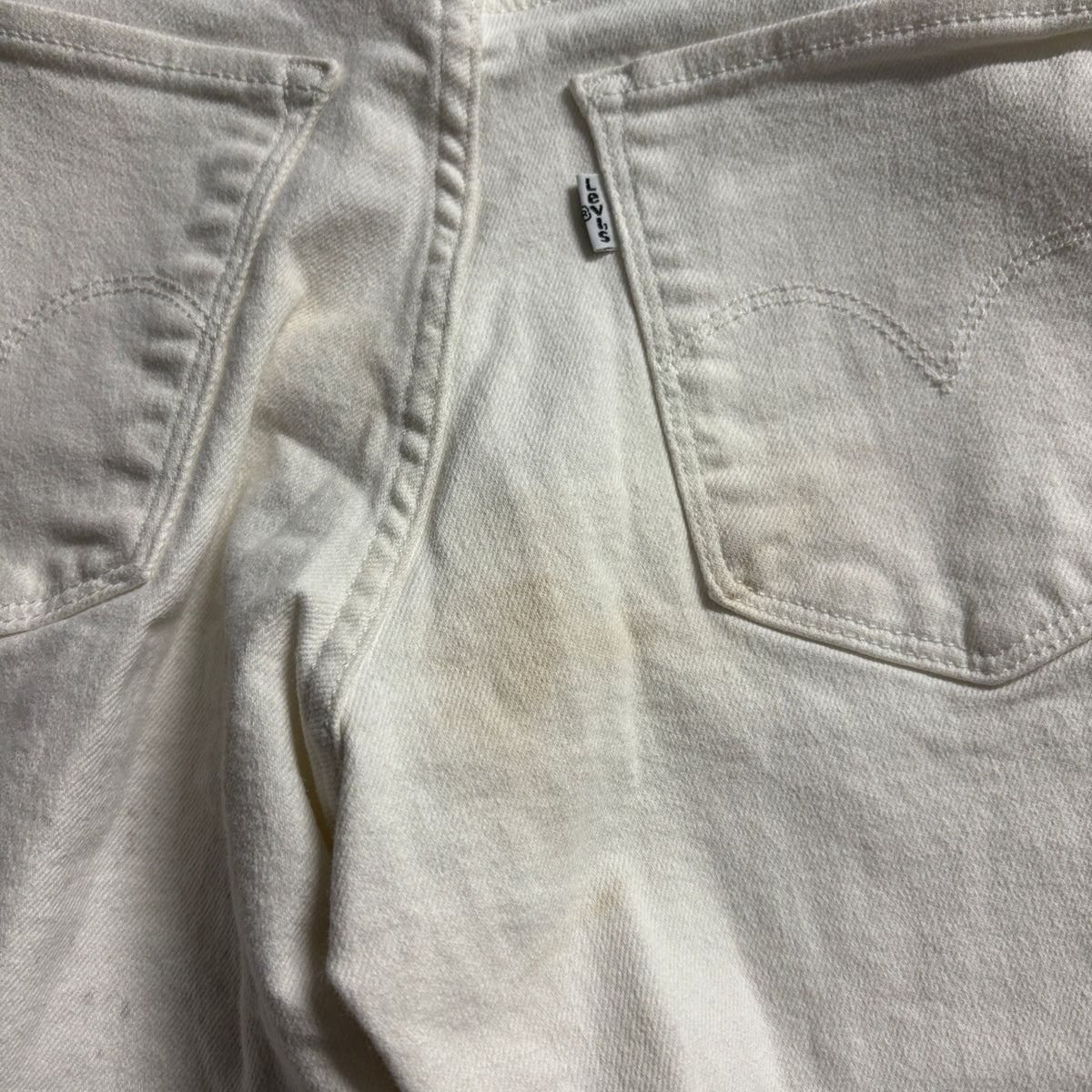 Levis 721 High Rise Skinny Jeans Womens Size 30 White Off White Denim Pants