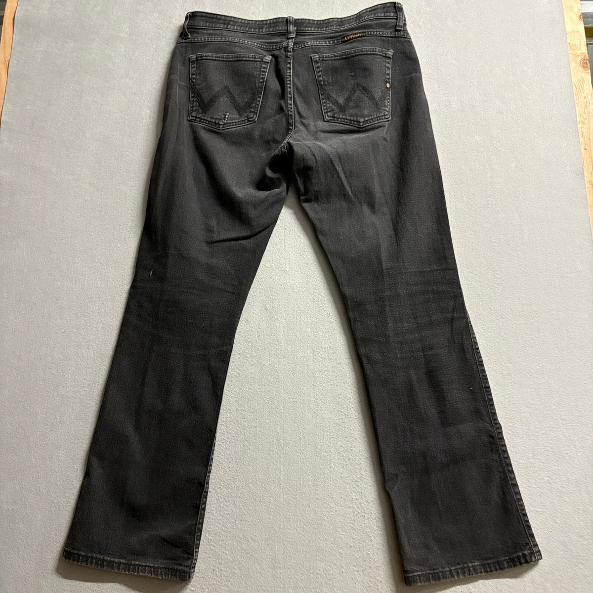 Wrangler Q-Baby Ultimate Riding Jeans Womens 15/16 x 34 Black Bootcut Stretch