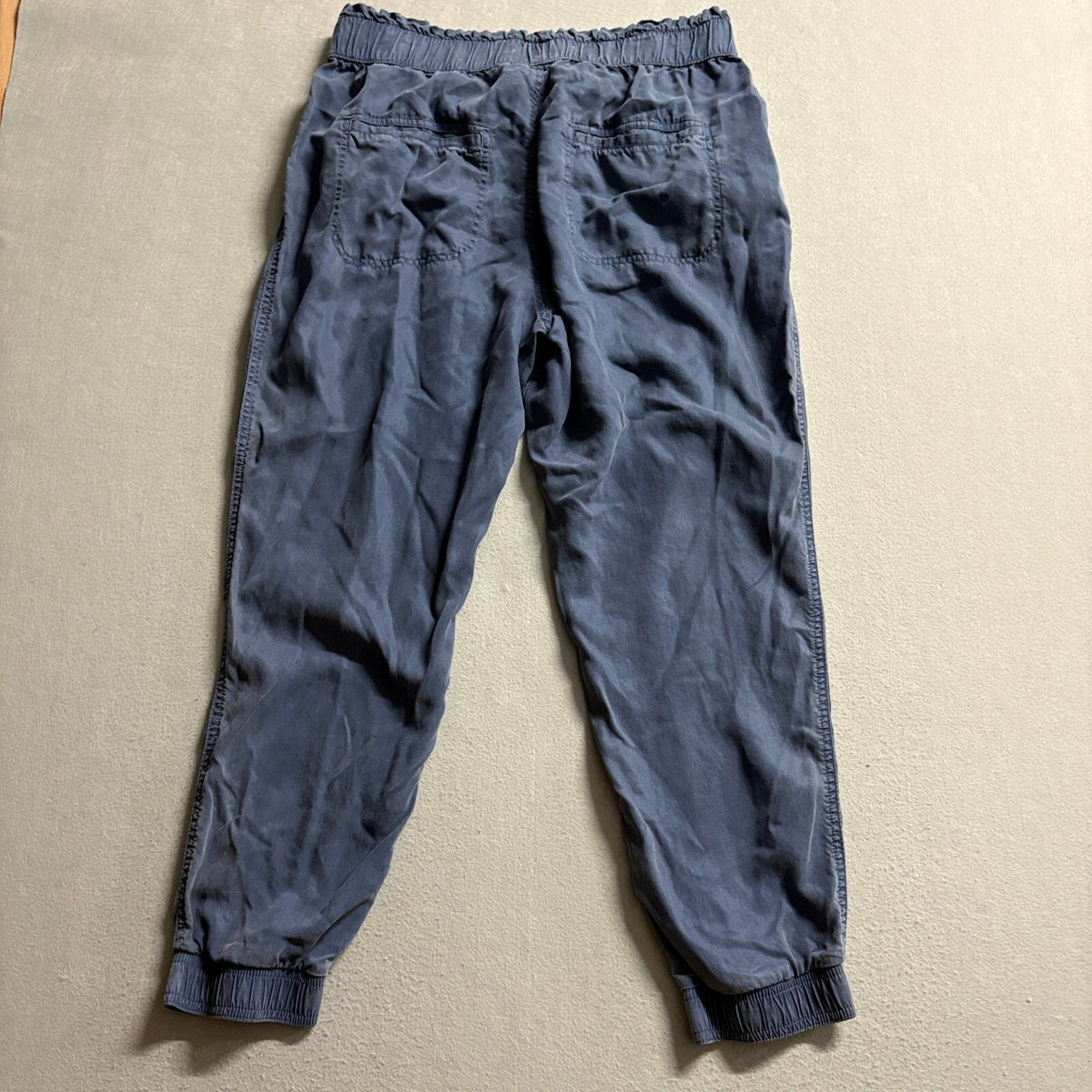 SO Womens High Rise Jogger Pants XL Blue 100% Lyocell Elastic Drawstring Waist