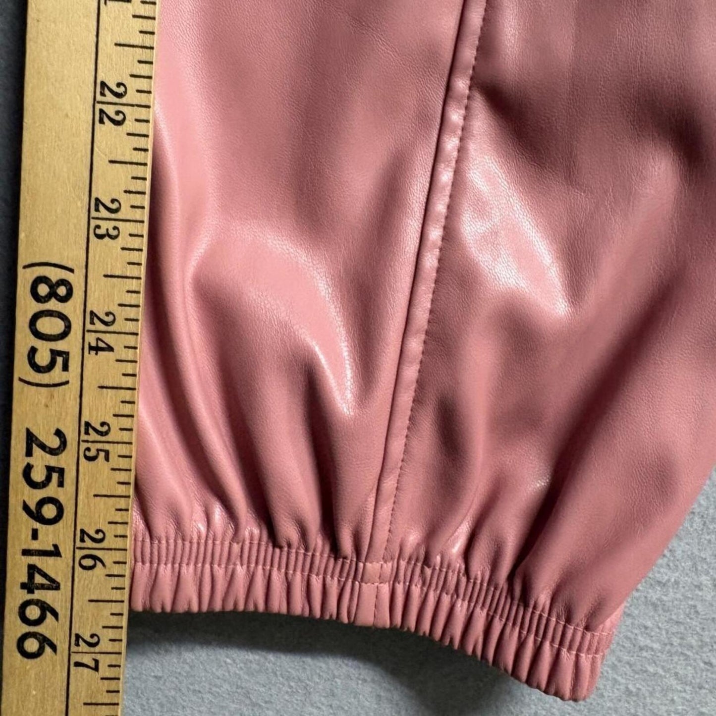 SHEIN Faux Leather Jogger Pants Womens Large Pink Elastic Waist Drawstring