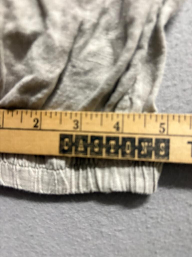 Nicole Miller New York Linen Cargo Pants Womens Large Gray Drawstring Joggers