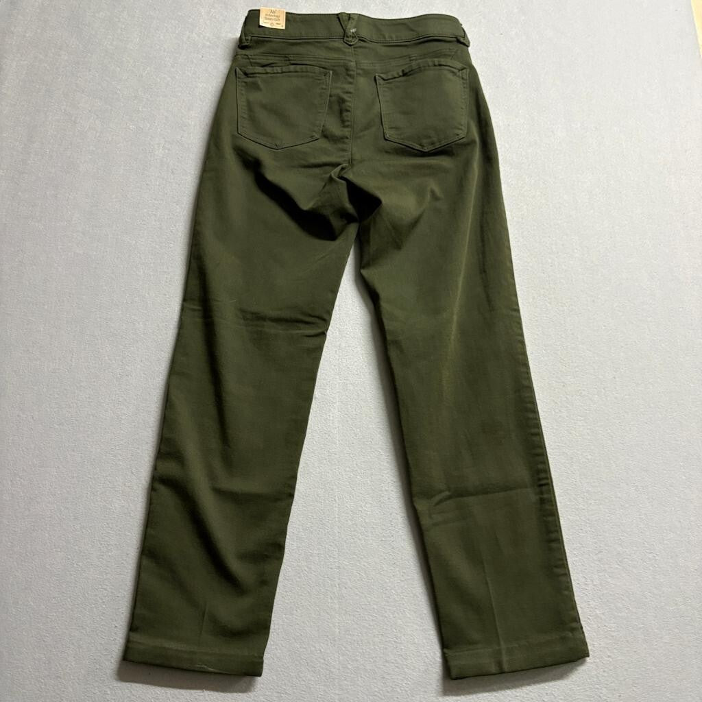 Democracy Ab Technology Straight Leg Pants Womens 4 Olive Green Slimming Mold