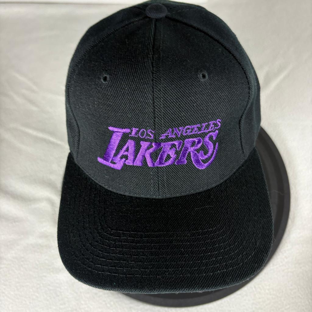 Los Angeles Lakers Snapback Hat Black Purple Embroidered Cap One Size Fits All