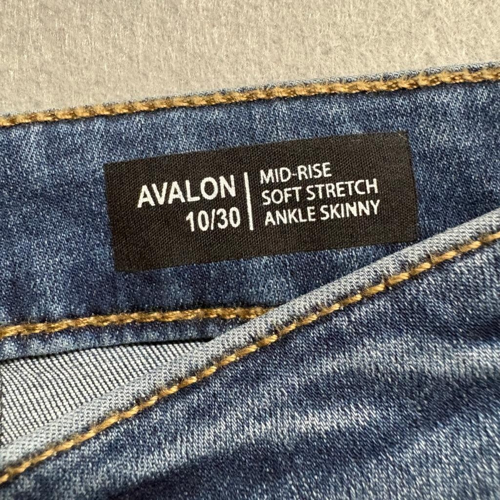 Buffalo David Bitton Avalon Jeans Womens 10/30 Mid Rise Soft Stretch Skinny