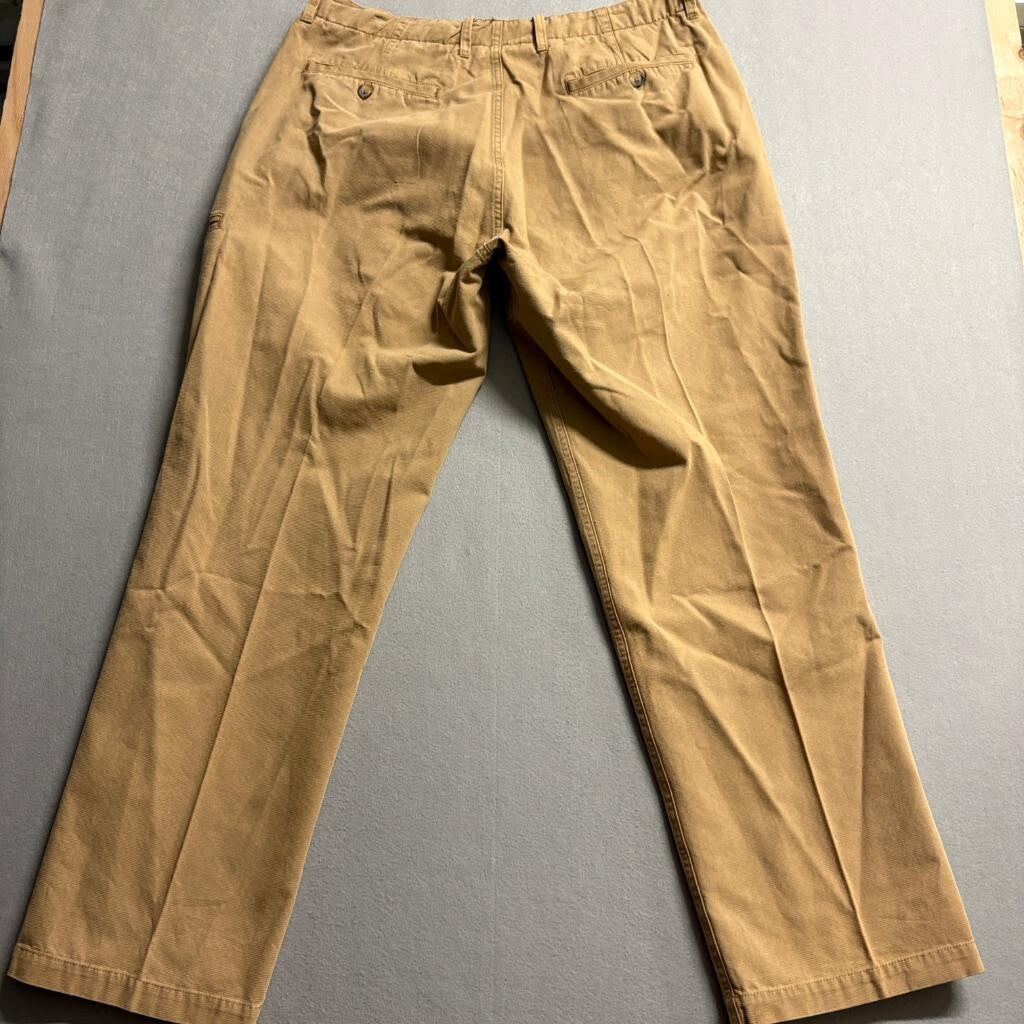 Carbon 2 Cobalt Mens 38 Chino Pants Khaki Tan Cotton Casual Straight Leg