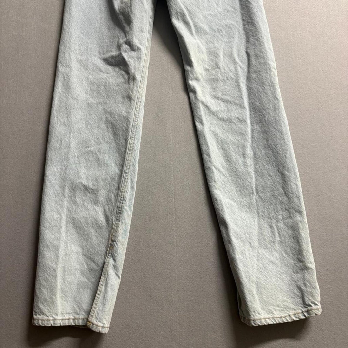 Piral Jeans Womens Small Light Wash Denim High Rise Button Fly Split Hem