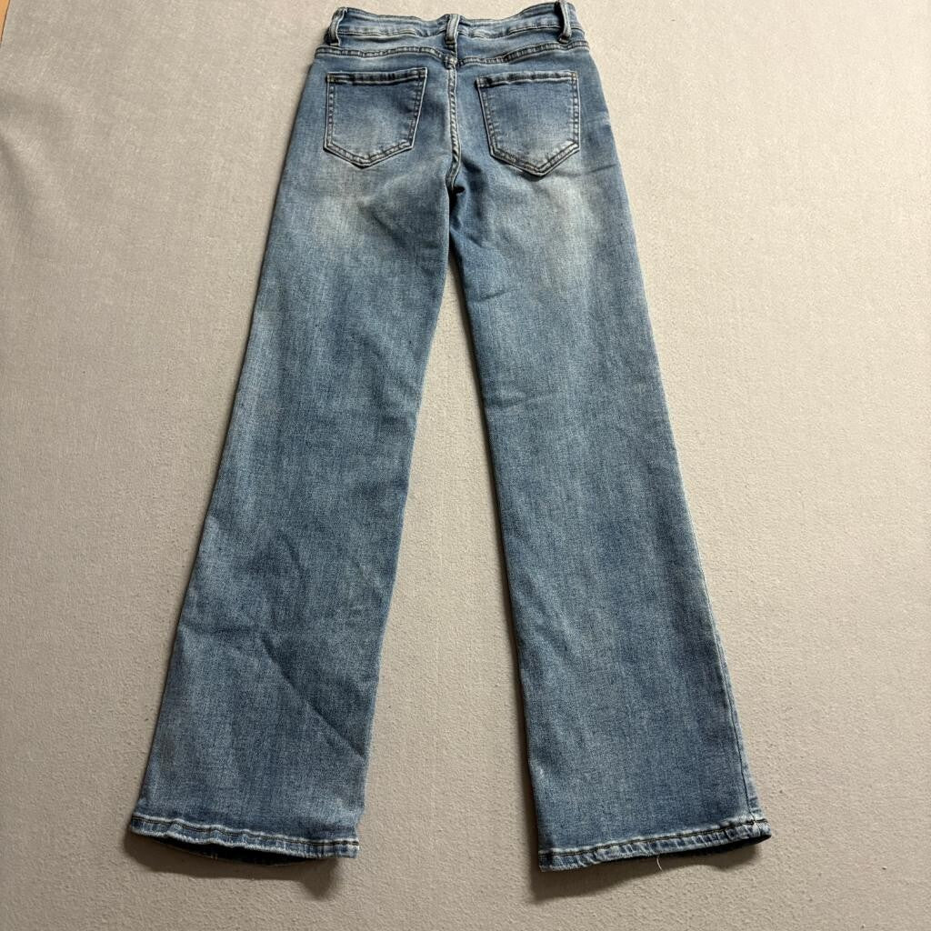 Love Soho Denim Jeans Womens Size 3 Blue Medium Wash Wide Leg Stretch