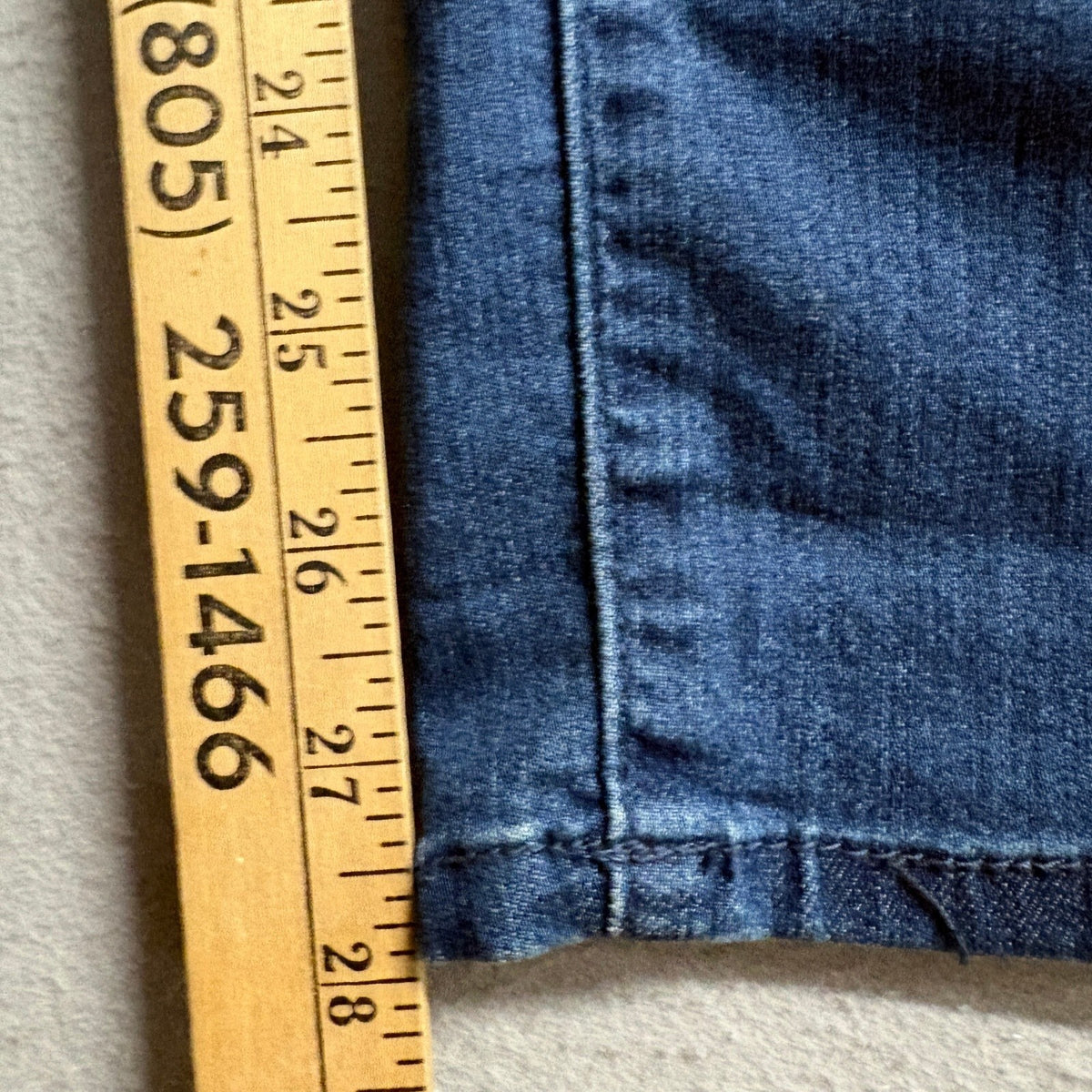 Democracy Freedom Ankle Skimmer Jeans Womens 6 Blue Denim Stretch Crop