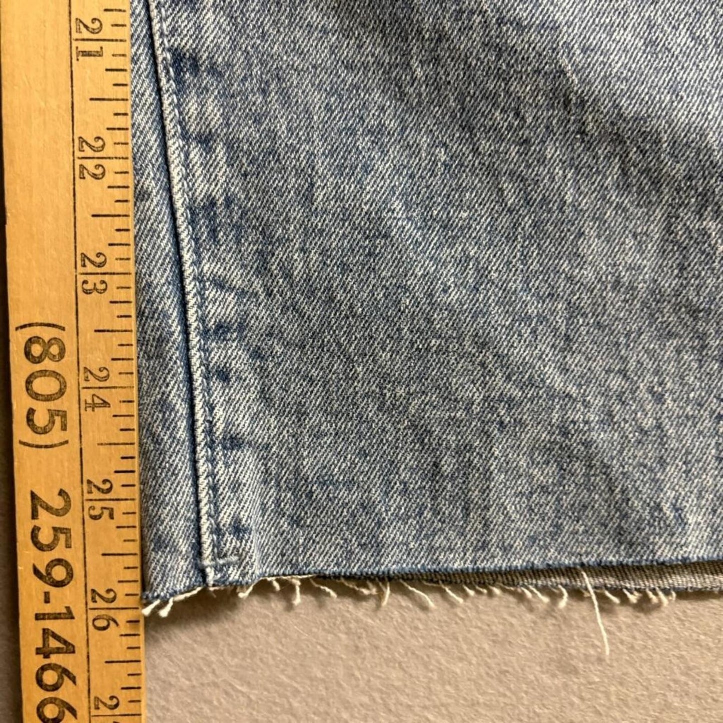 Free Assembly Carpenter Barrel Jeans Womens 16 Blue Acid Wash High Rise Raw Hem