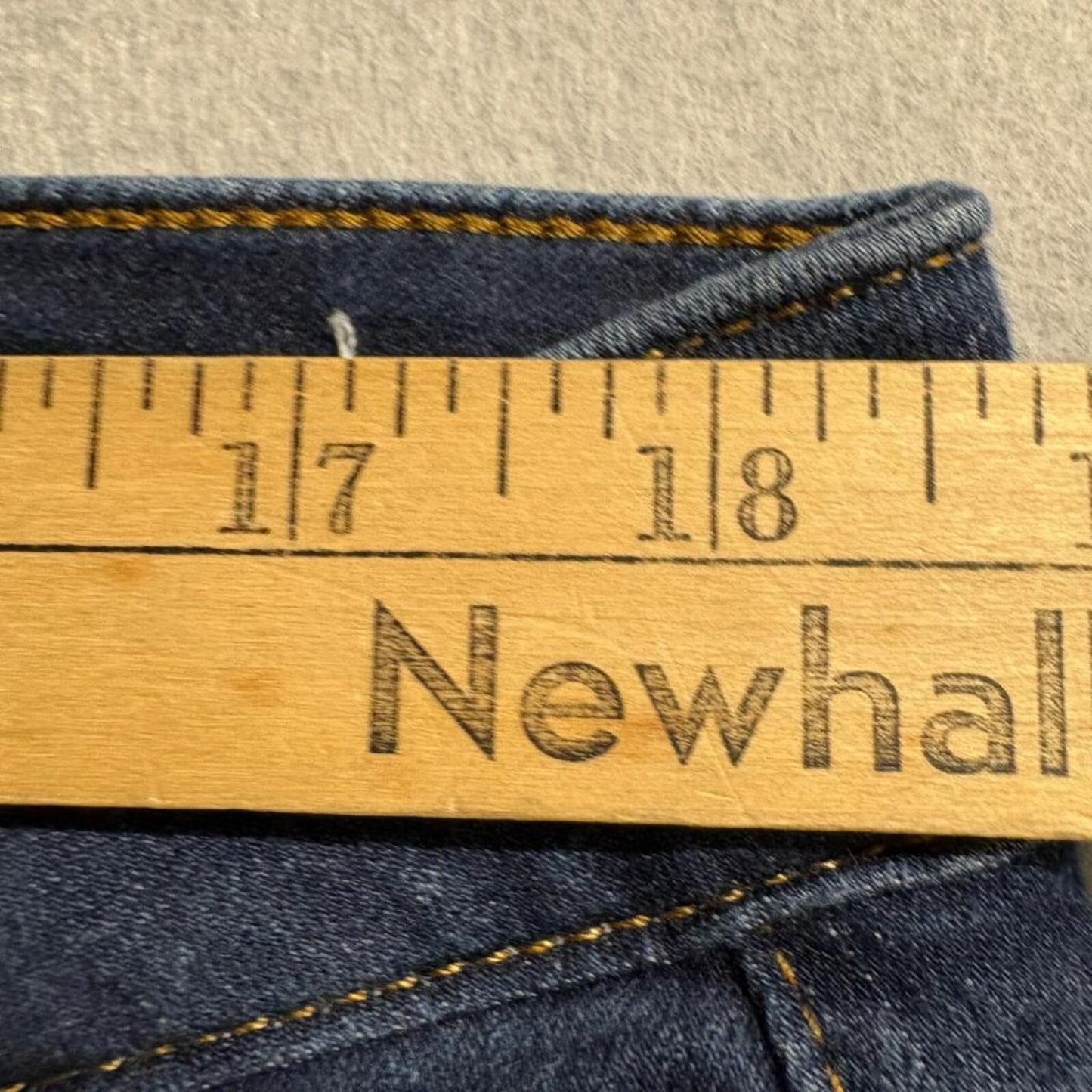 LOFT The Curvy Skinny Jeans Womens Size 16 33 Dark Wash Denim Stretch Blue