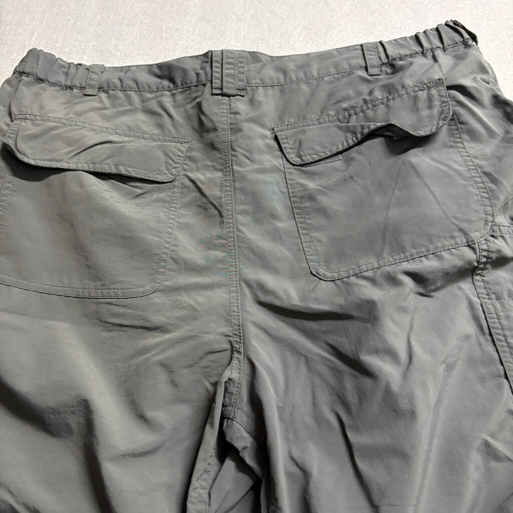 White Sierra Convertible Cargo Pants Mens Large L/32 Gray Nylon Hiking Trail