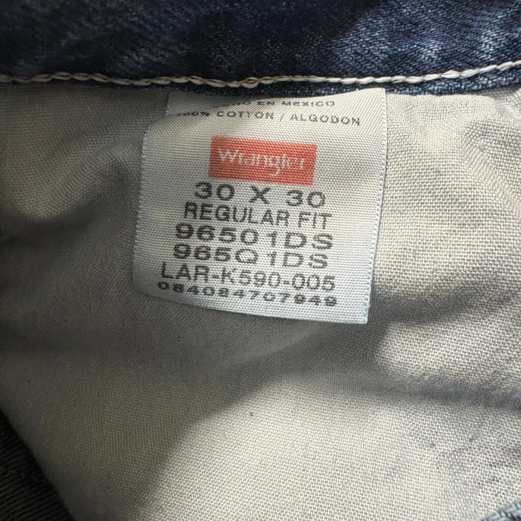 Wrangler Five Star Regular Fit Jeans Mens 30x30 Blue Denim Straight Leg New
