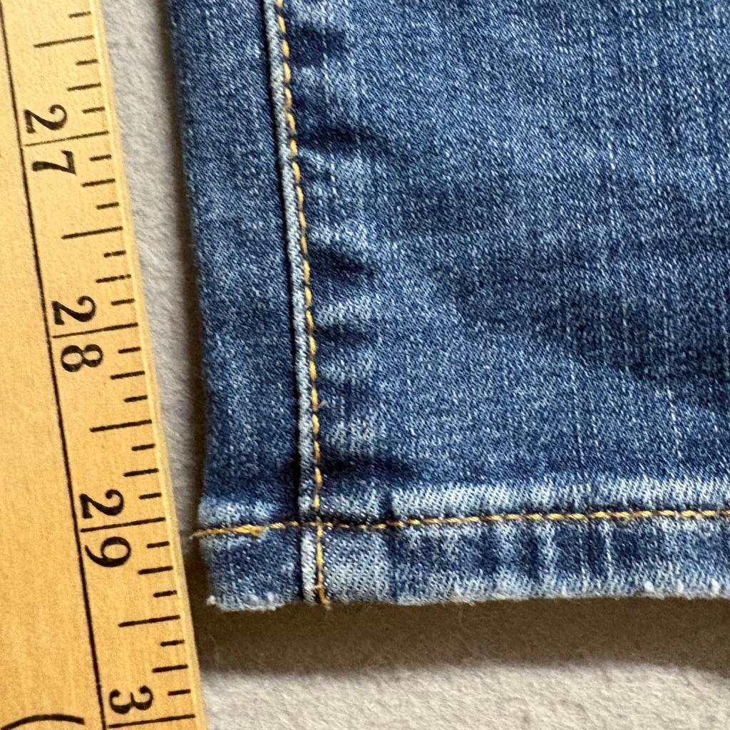 Levis Mile High Super Skinny Jeans Womens 27 Distressed Ripped Knee Blue Denim