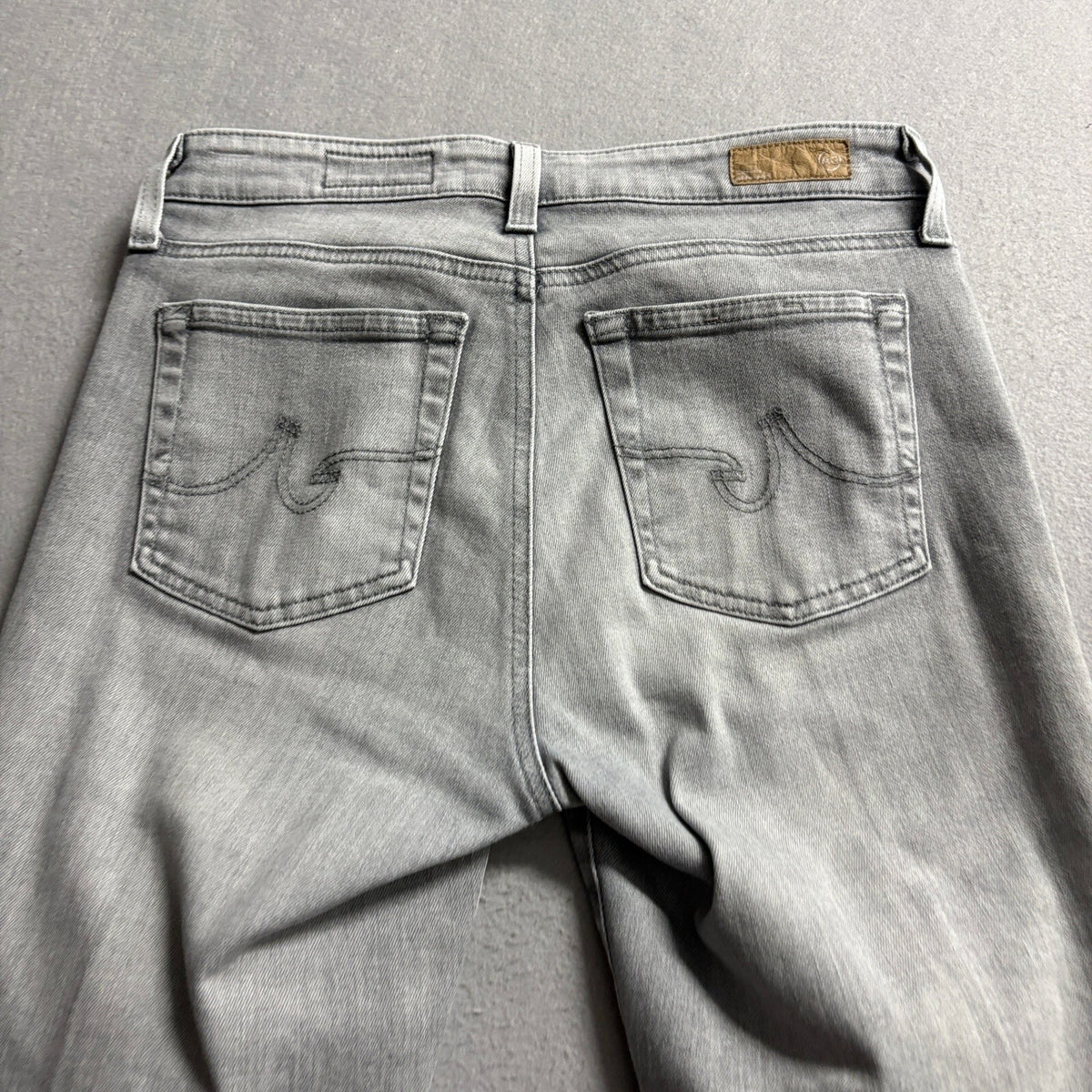 AG Adriano Goldschmied Prima Mid Rise Cigarette Jeans Womens 26R Gray Stretch