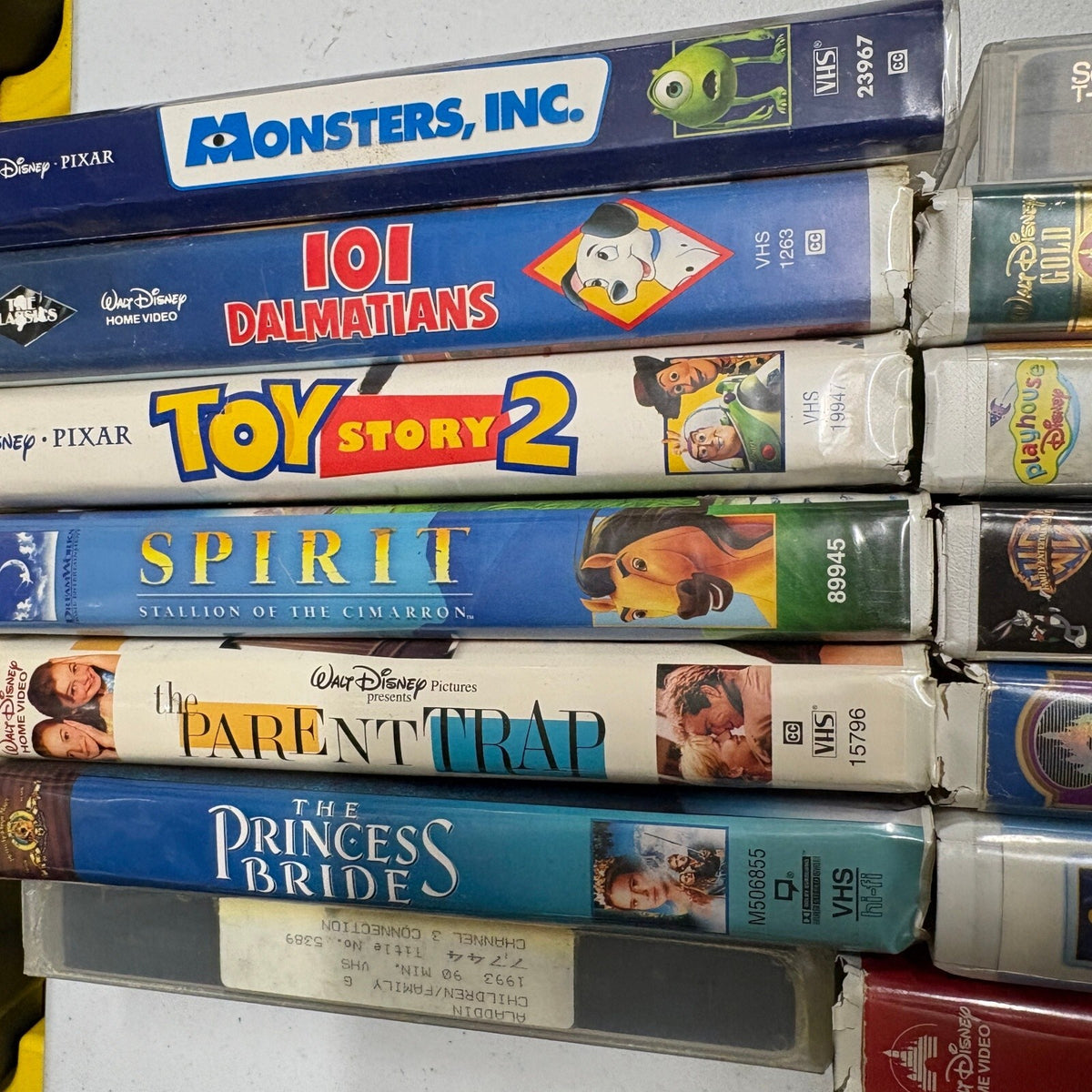 Lot of 14 Kids Family Animated VHS Tapes Disney Pixar Toy Story Monsters Inc