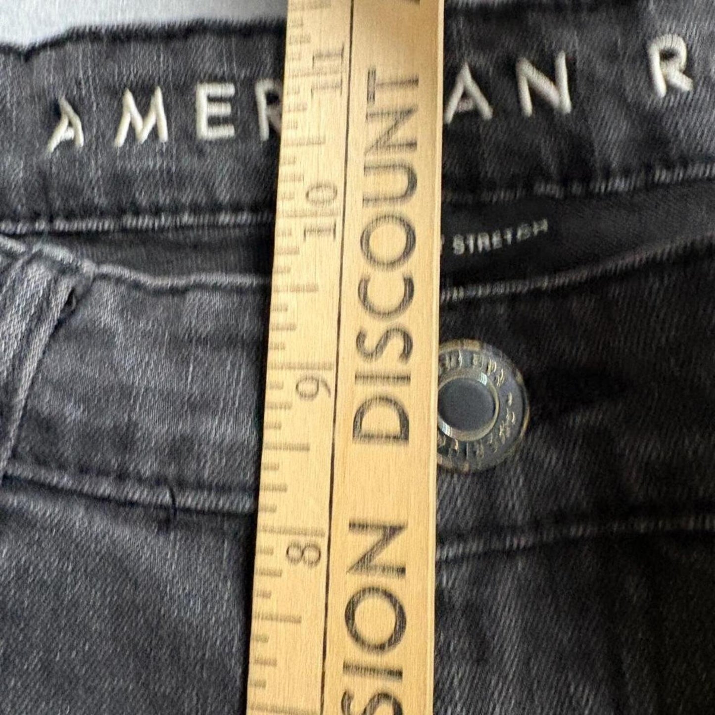 American Rag Jeans Mens 34x32 Gray Comfort Stretch Denim Slim Straight Pants