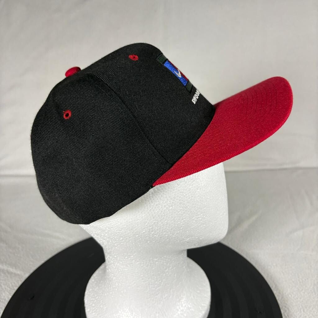 Vintage Nike Court Challenge Swoosh Hat Snapback Cap Black Red Green Under Visor