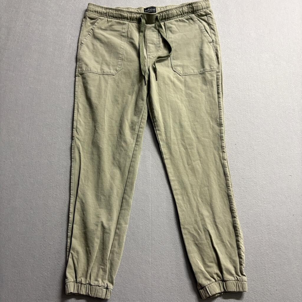 Weatherproof Vintage Mens Jogger Pants Medium Green Cotton Blend Stretch
