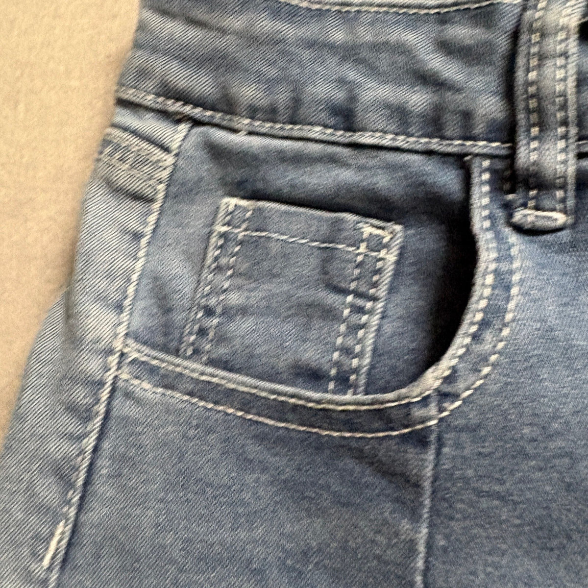 Unbranded Womens Wide Leg Jeans Size S Blue Denim High Rise Stretch Comfort