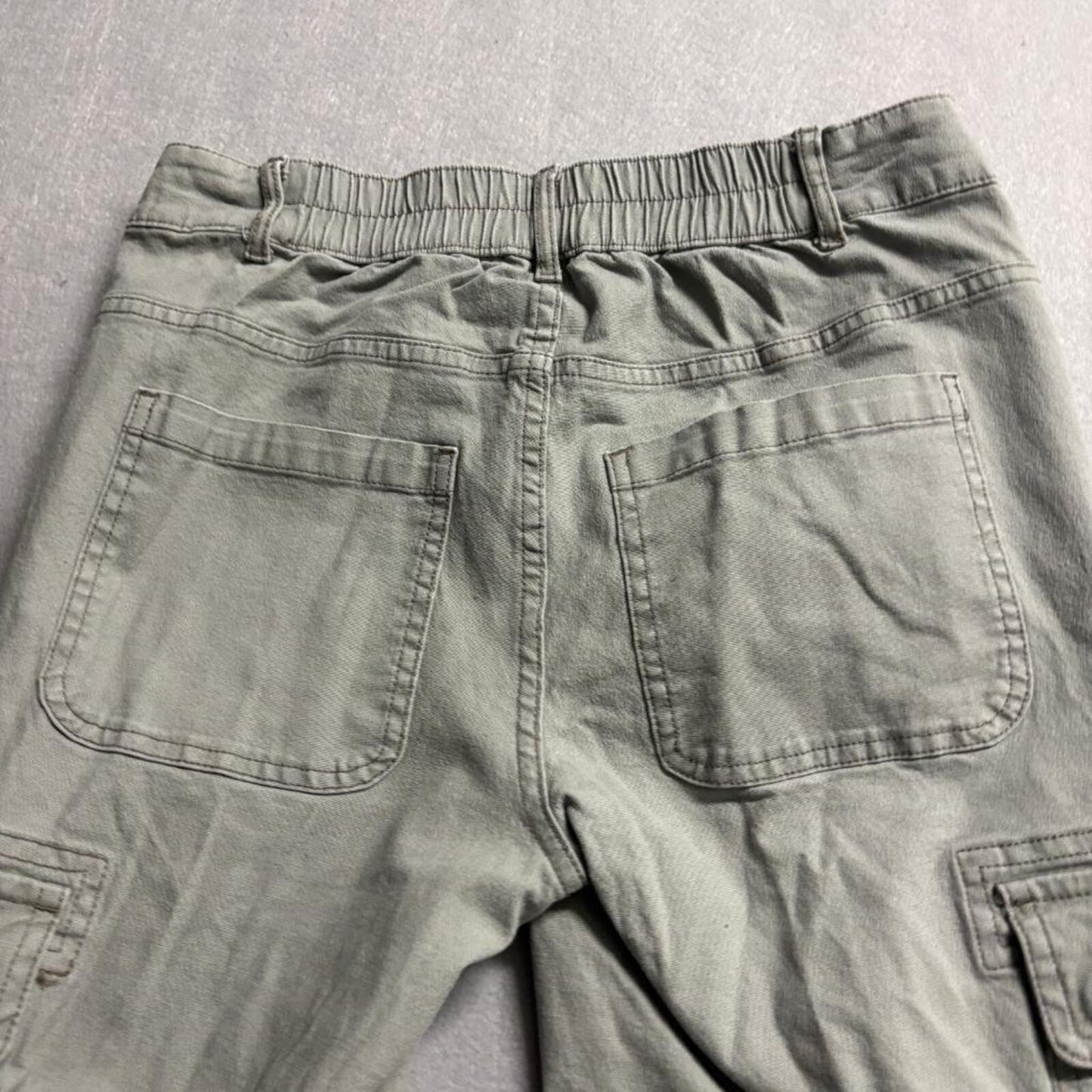 Wild Fable Womens Cargo Pants Size S Green Wide Leg Utility Drawstring Hem