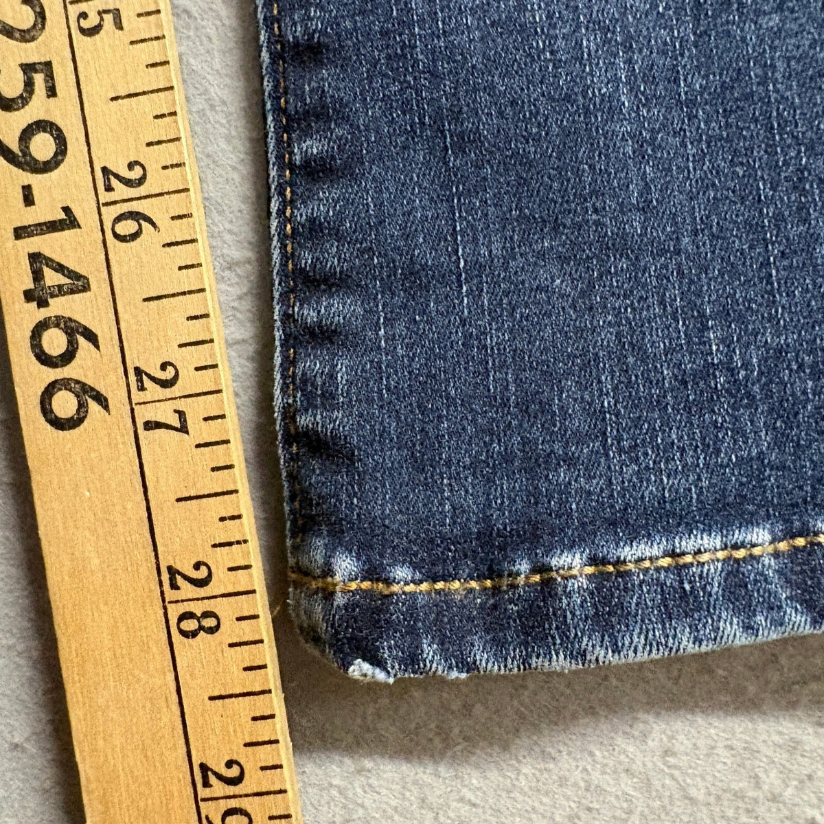 Lands End Mid Rise Curvy Bootcut Jeans Womens Size 10 Blue Denim Stretch
