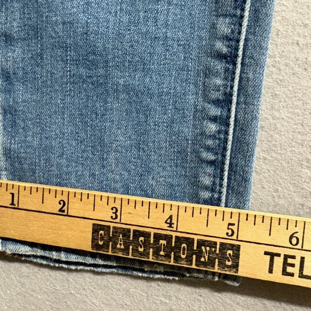 ONLY Essential Repair LW Super Skinny Denim Jeans Womens Size 28 Distressed Blue