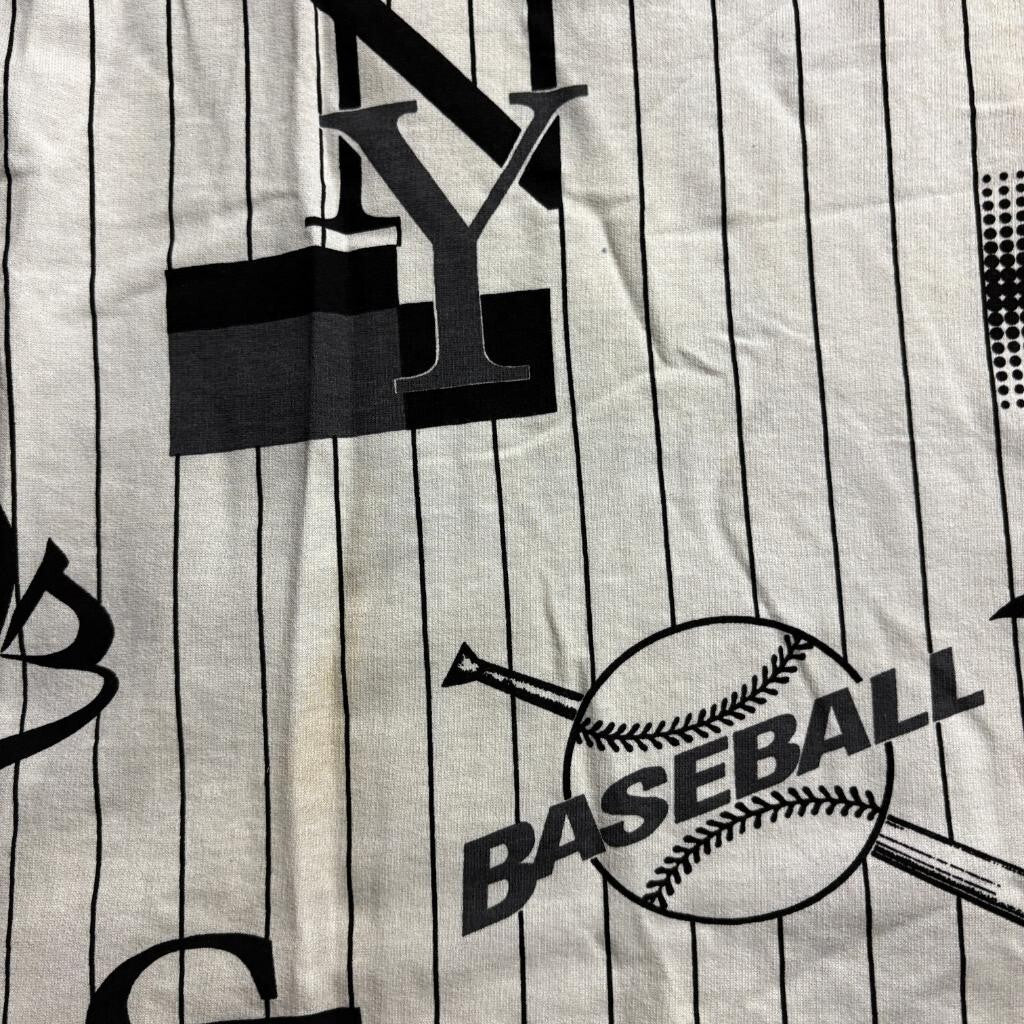 Vintage 90s Baseball Pinstripe Polo Shirt and Shorts Set Mens XL Made in USA