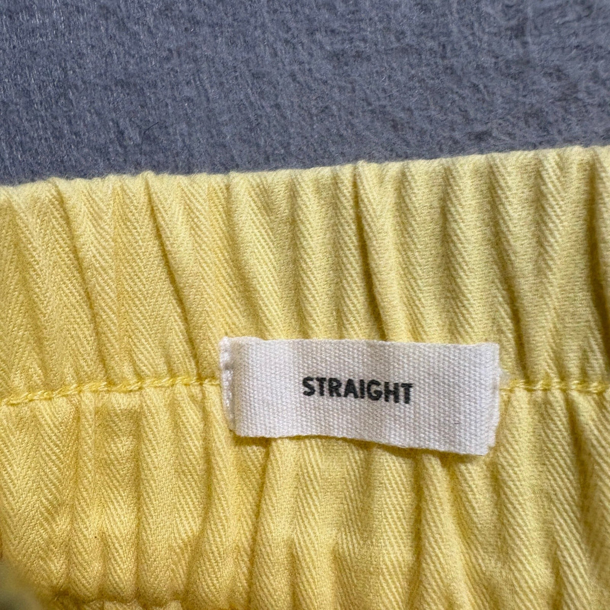 LOFT Outlet Yellow Cotton Straight Leg Elastic Waist Pants Size Medium