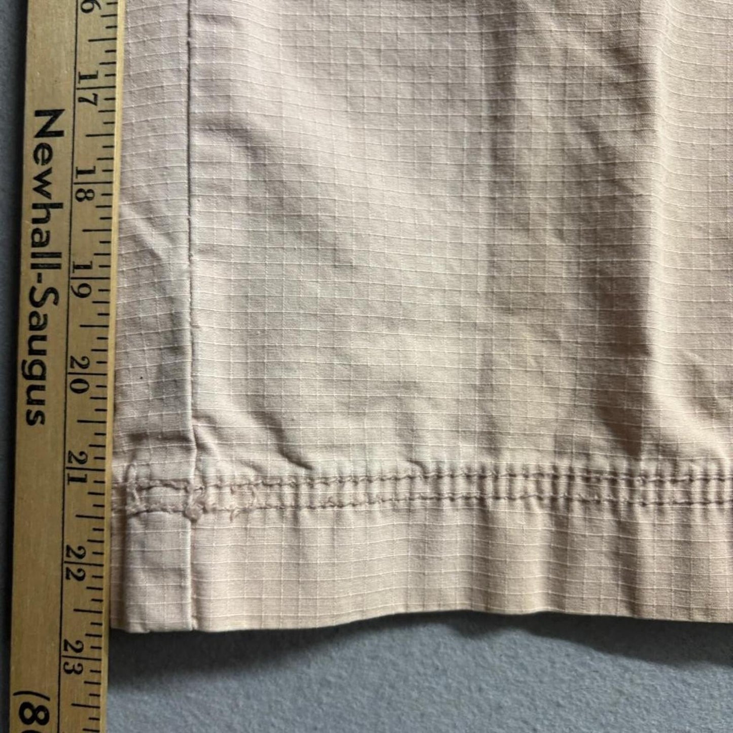 Cabi Womens Cargo Capri Pants Size 8 Tan Beige Cotton Ripstop Drawstring Hem