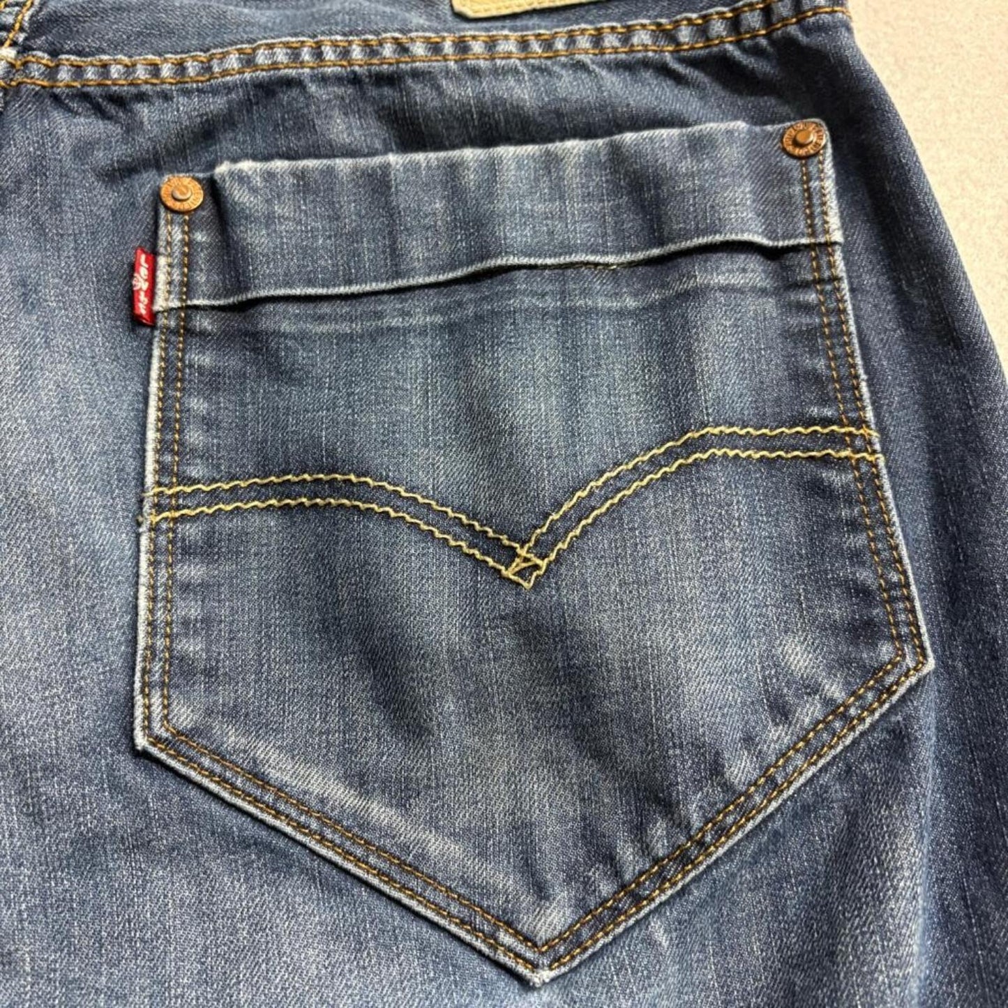 Levis 969 Jeans Mens 36x30 Blue Denim Straight Leg Workwear Casual