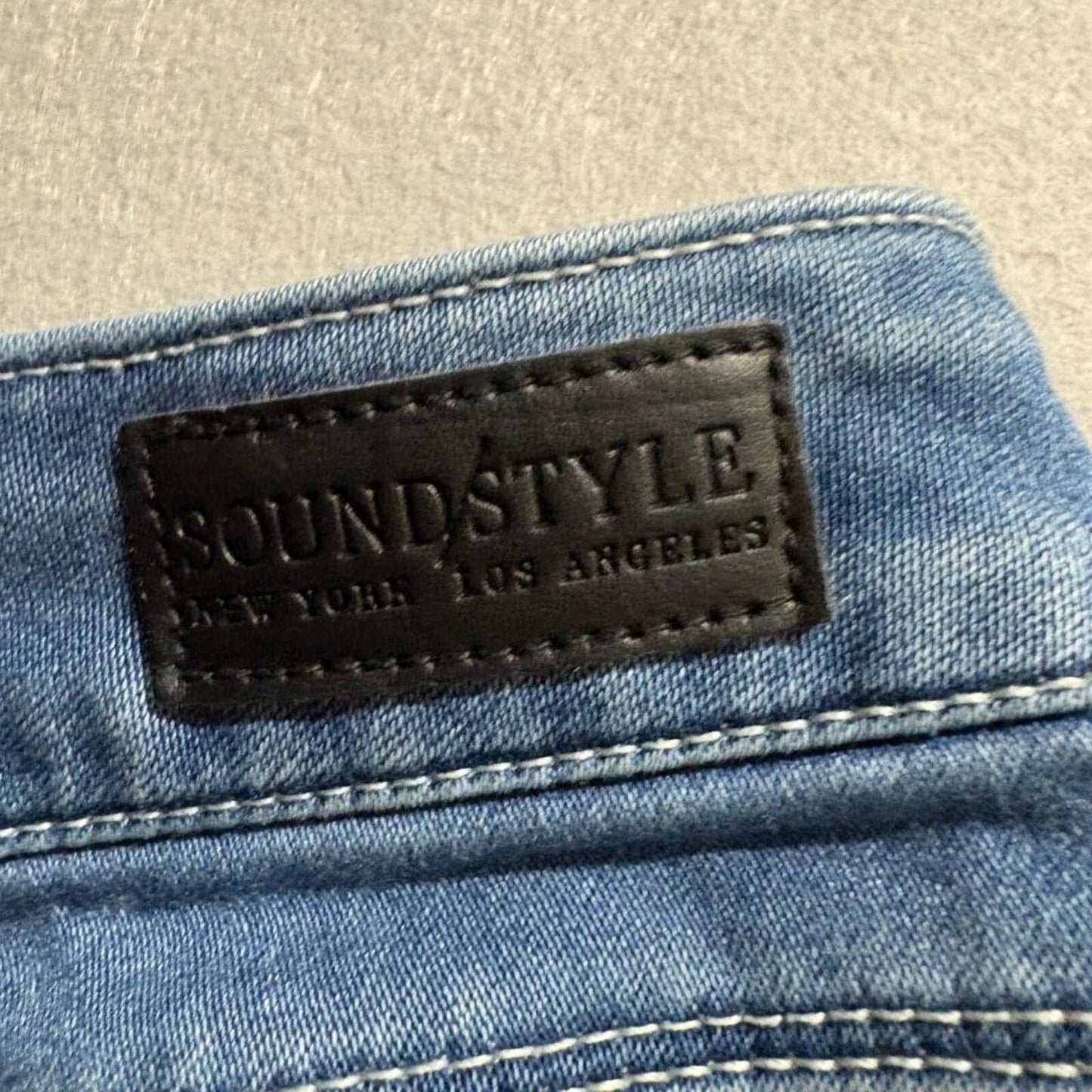 Sound Style Jeans Womens Size 10 Medium Wash Blue Denim Stretch Skinny Pants