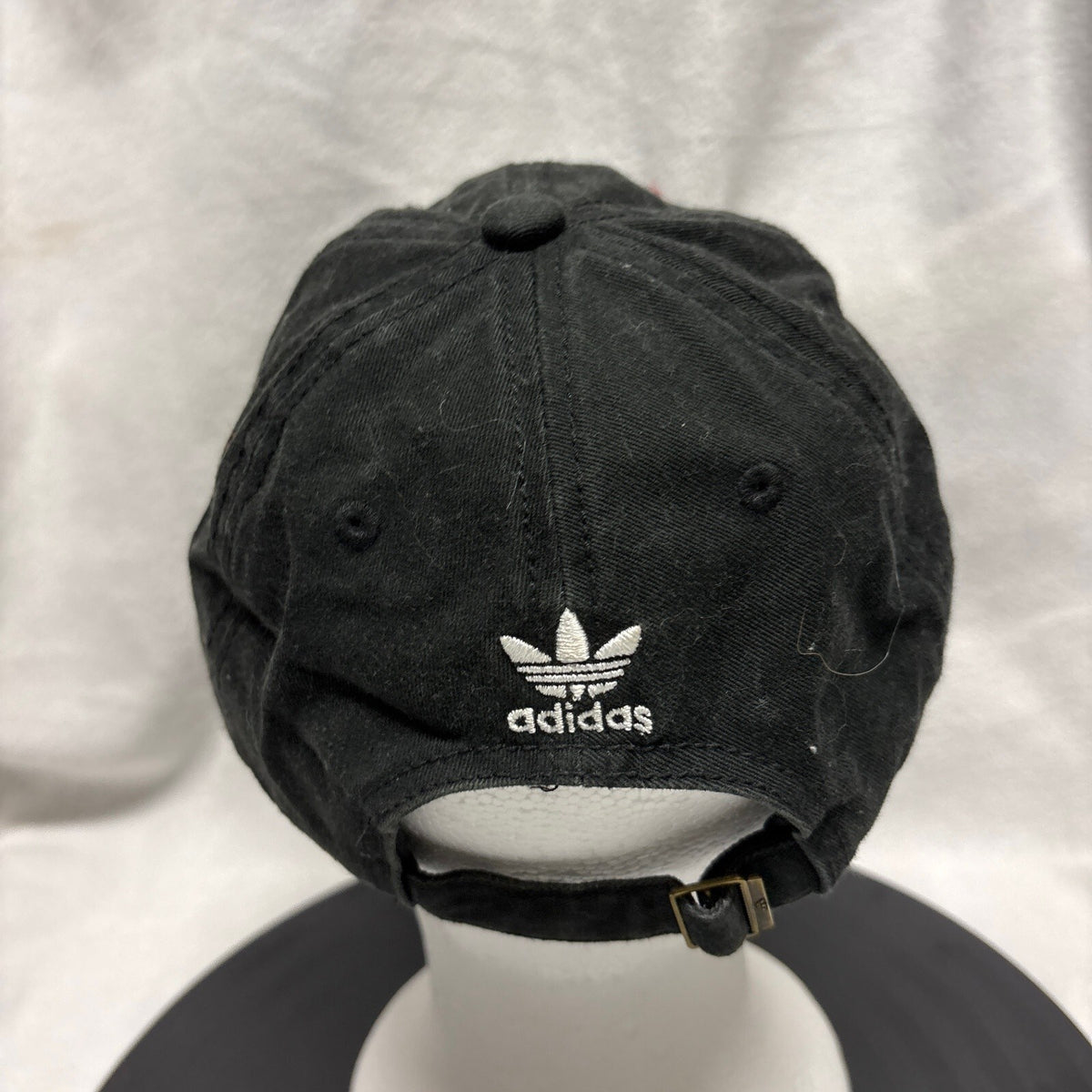 Adidas Originals Trefoil Logo Strapback Baseball Hat Cap Black OSFA Adjustable - Photo 4