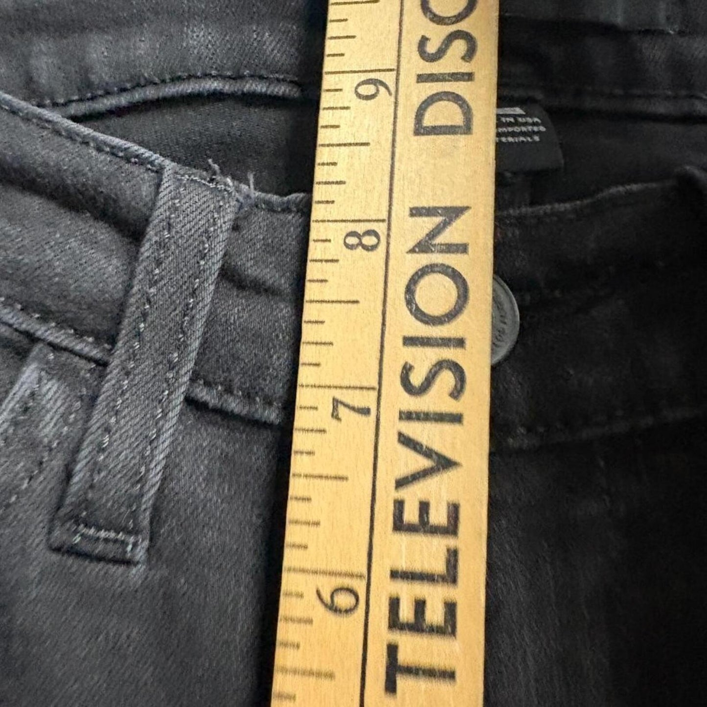 Flying Monkey Jeans Womens 24 Black Skinny Denim Made in USA Stretch