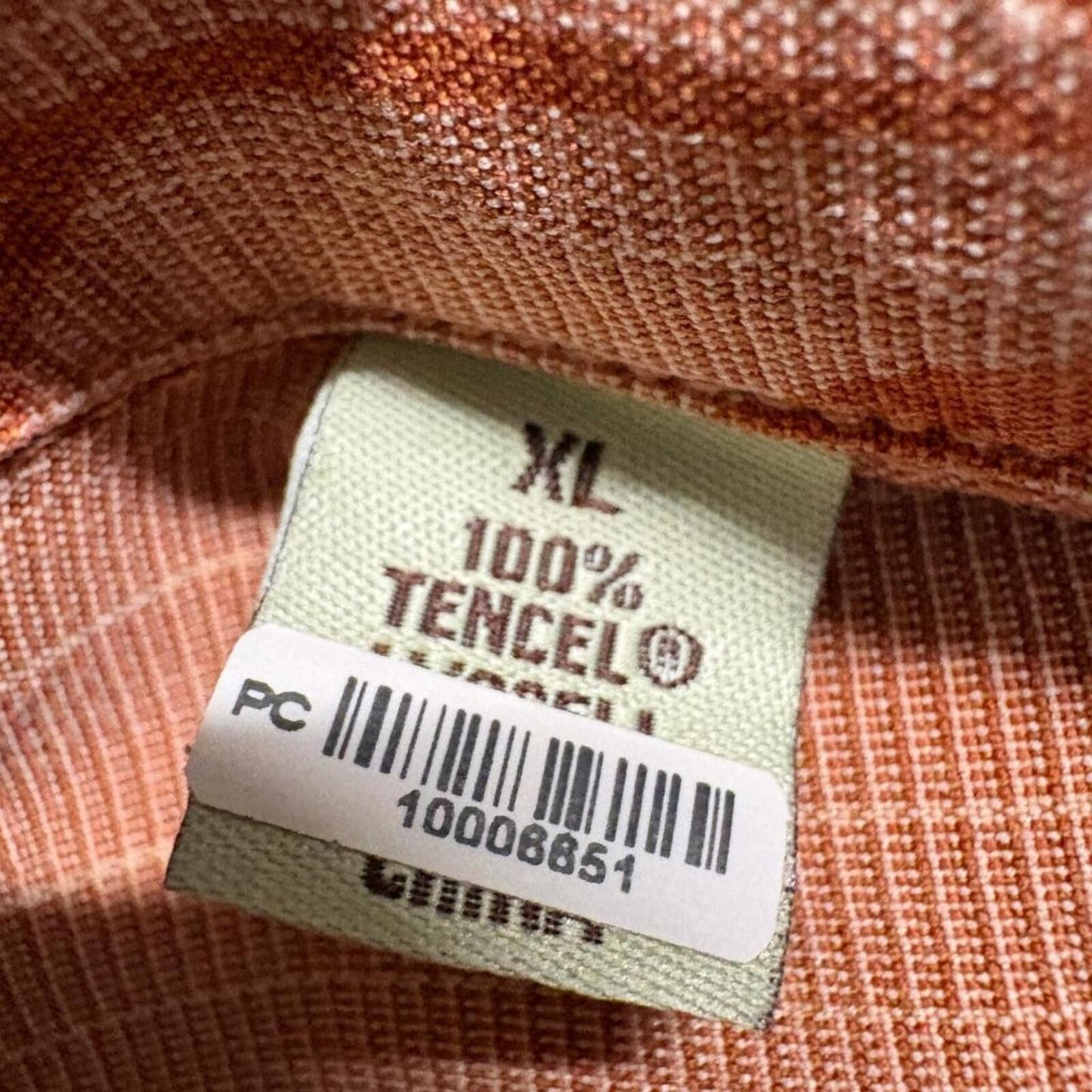 Tommy Bahama Mens XL Orange Floral Striped Tencel Short Sleeve Button Up Shirt