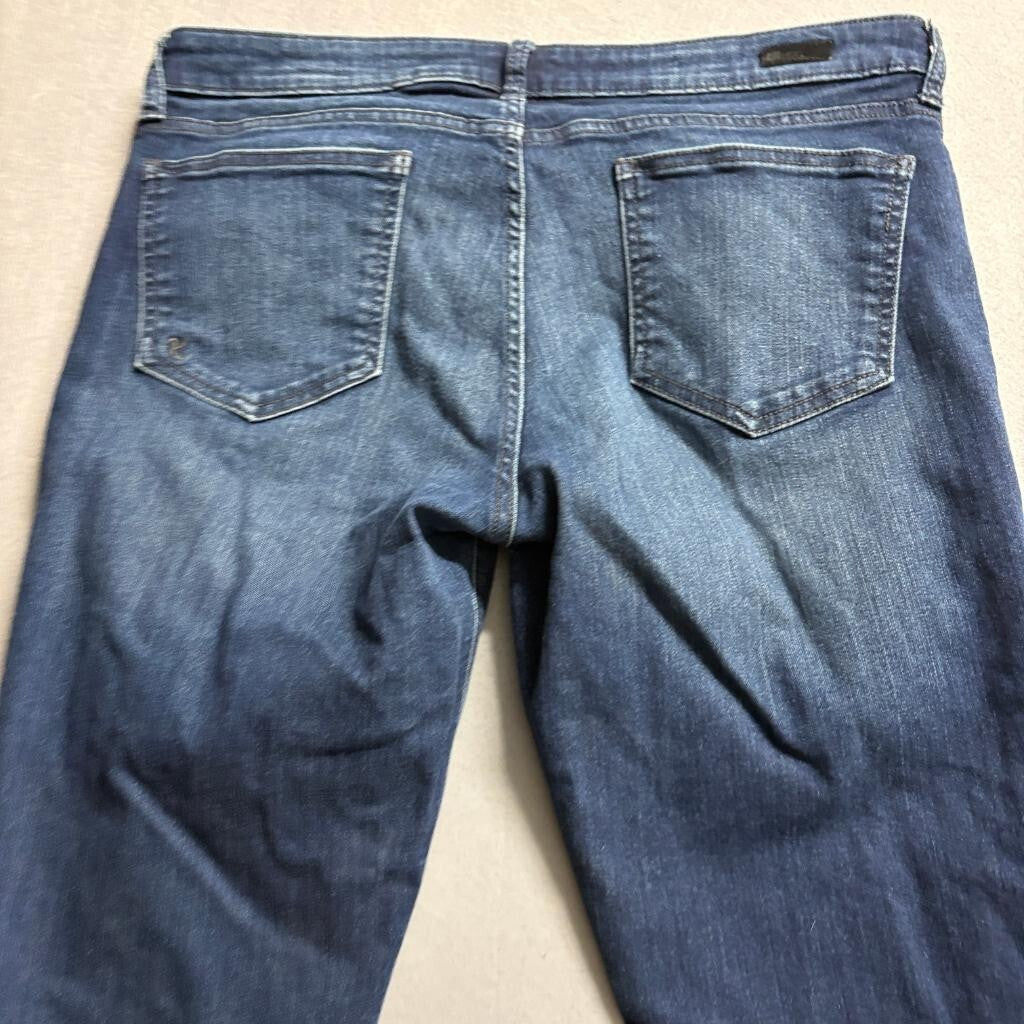 Kut from the Kloth Catherine Slouchy Boyfriend Jeans Womens 12 Distressed Blue