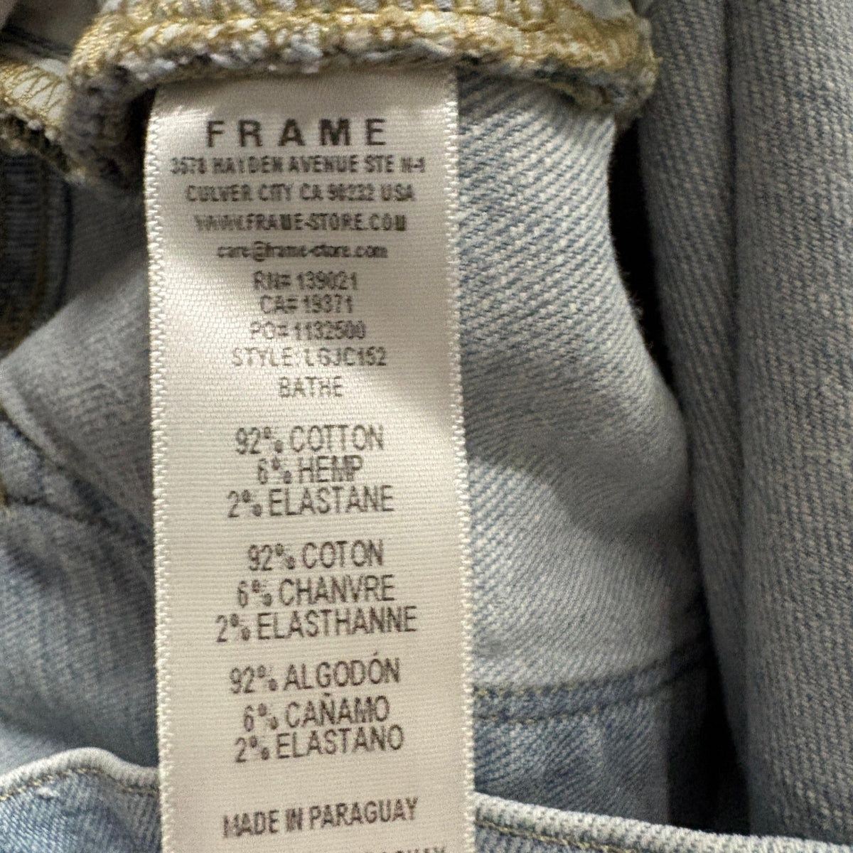 Frame Le Garcon Crop Distressed Jeans Womens Size 30 Light Wash Blue Denim