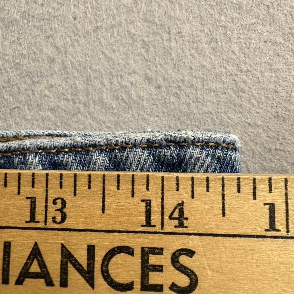 Cotton On Relaxed Cargo Jeans Womens Size 28 Blue Denim Wide Leg High Rise Flaw