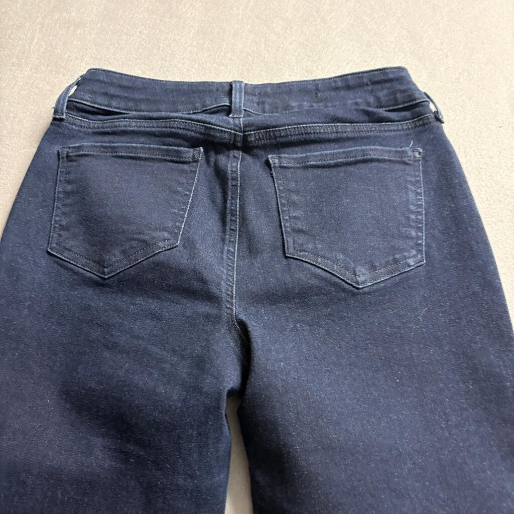 NYDJ Marilyn Straight Leg Jeans Womens Size 4 Dark Blue Wash Lift Tuck Denim