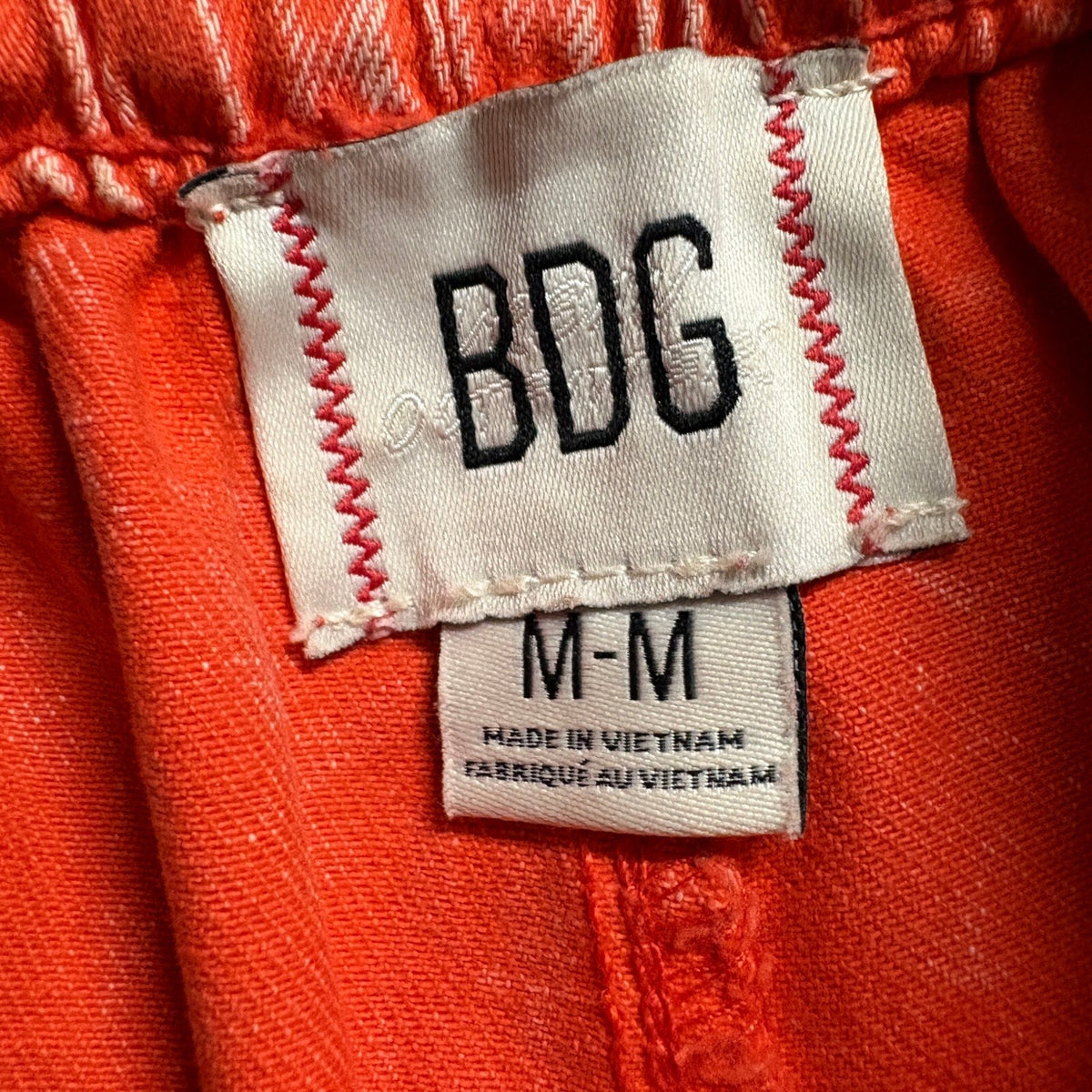 BDG Urban Outfitters Acid Wash Orange Pants Womens Medium Wide Leg Elastic Waist