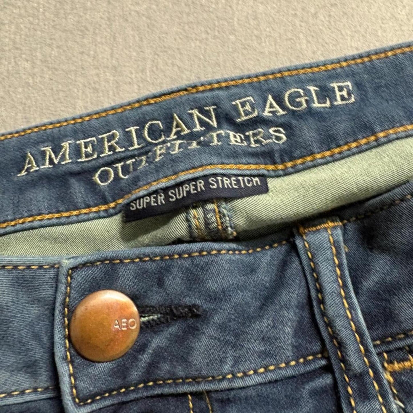 American Eagle Super Super Stretch Jegging Womens Size 12 Regular Blue Jeans