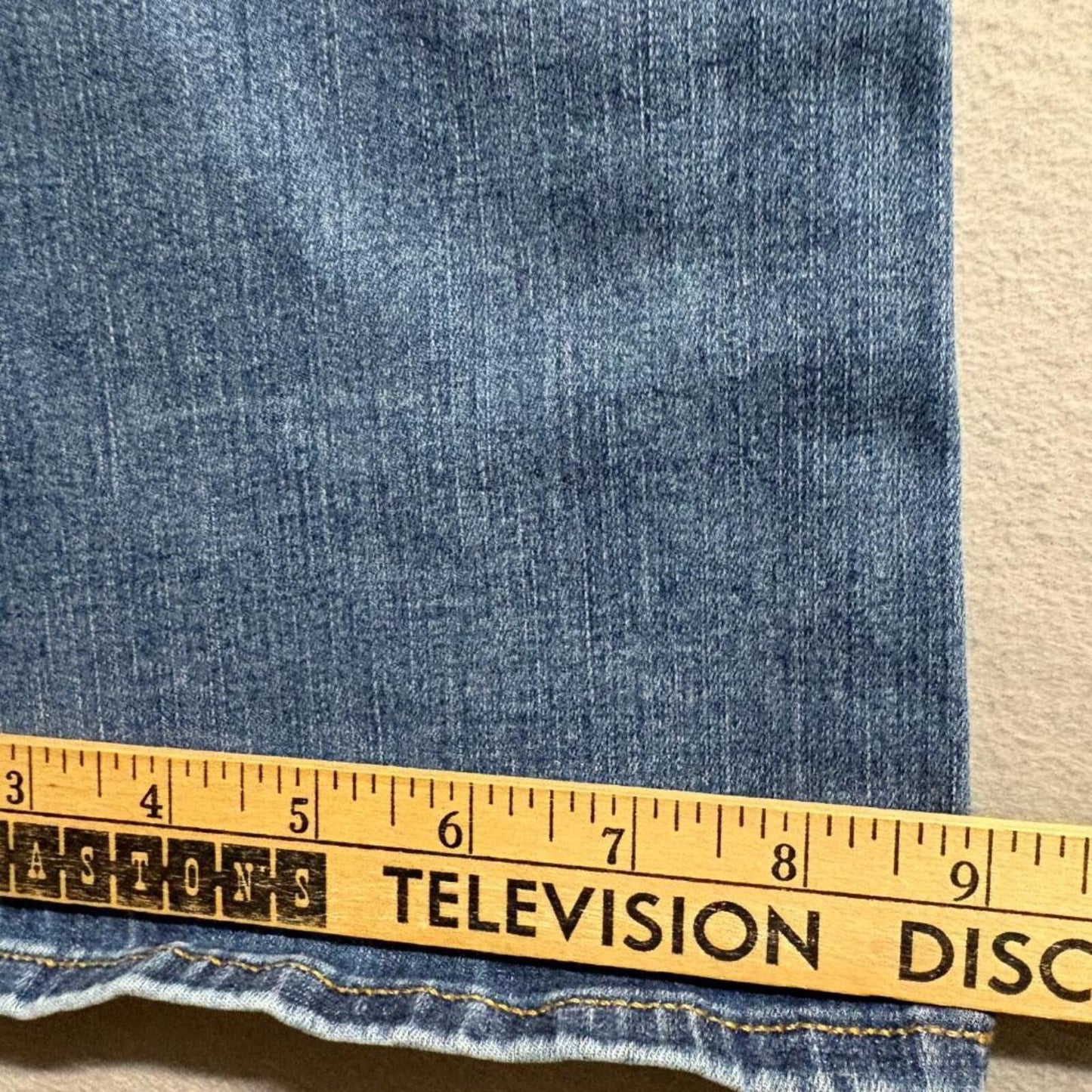 Lands End Mid Rise Curvy Bootcut Jeans Womens Size 6 Tall Blue Denim Stretch