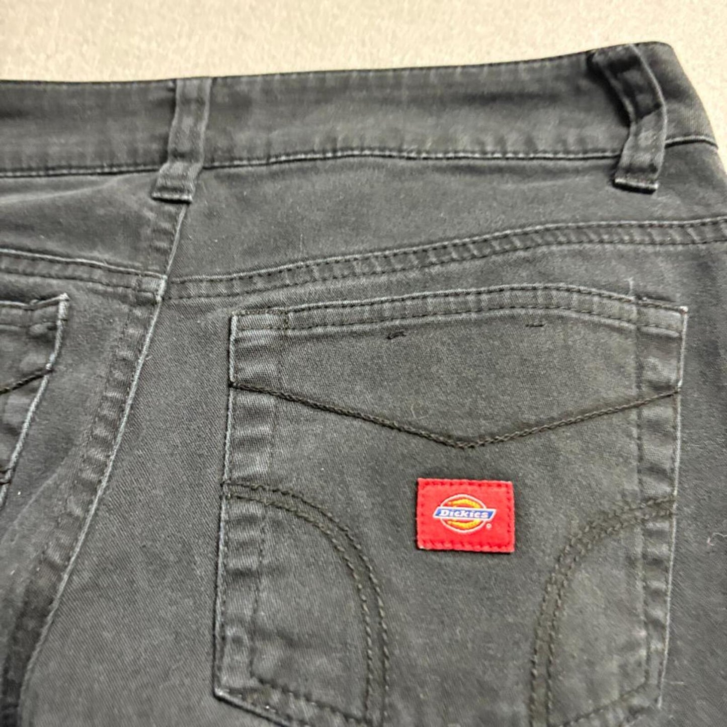 Dickies Womens Pants Size 1 Black Low Rise Bootcut Stretch Chino Workwear