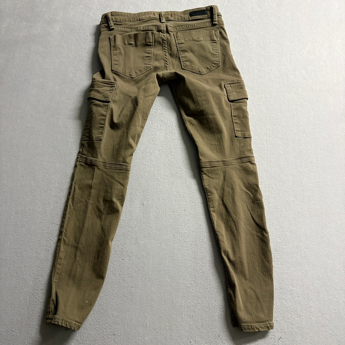 Sanctuary Skinny Cargo Pants Womens 27 Olive Green Utility Zipper Details