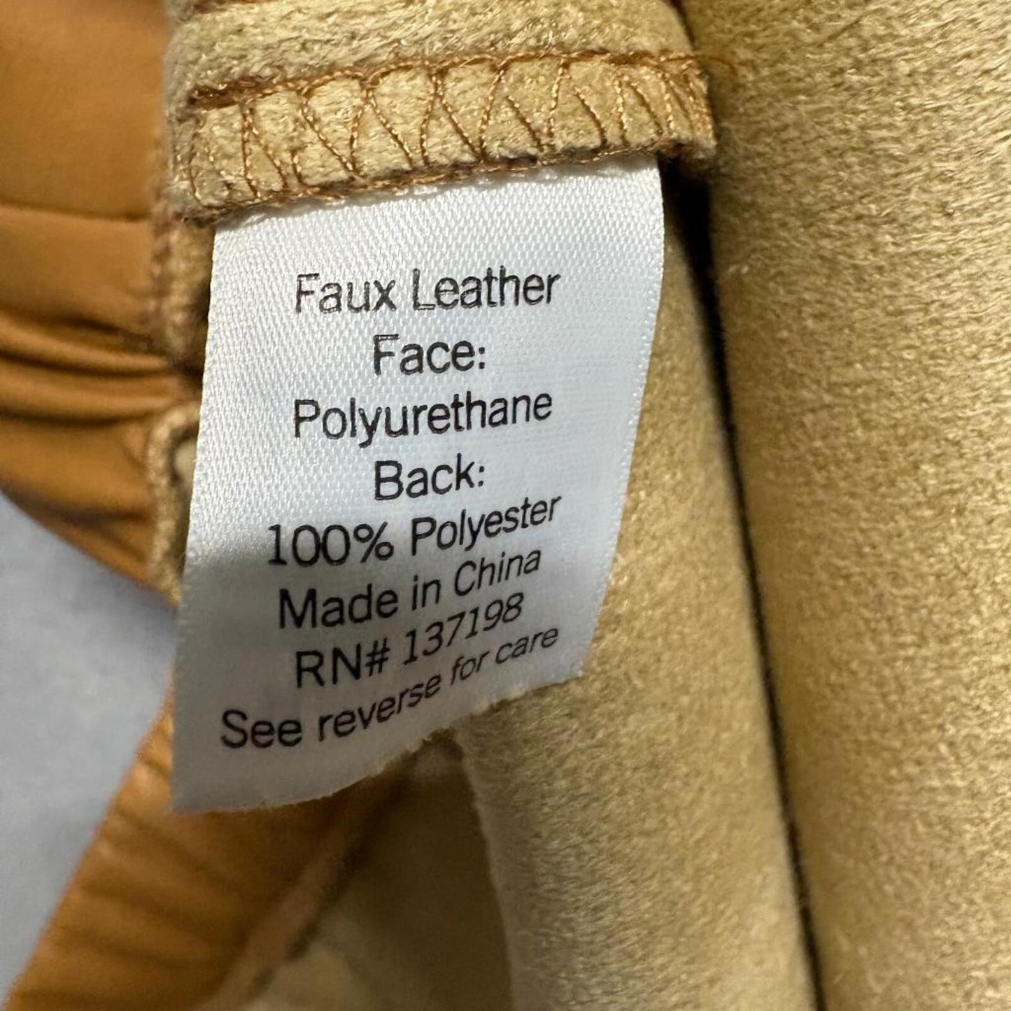 Sonoma Goods For Life x Derek Biddle Faux Leather Pants Womens Plus 4X Brown Tan