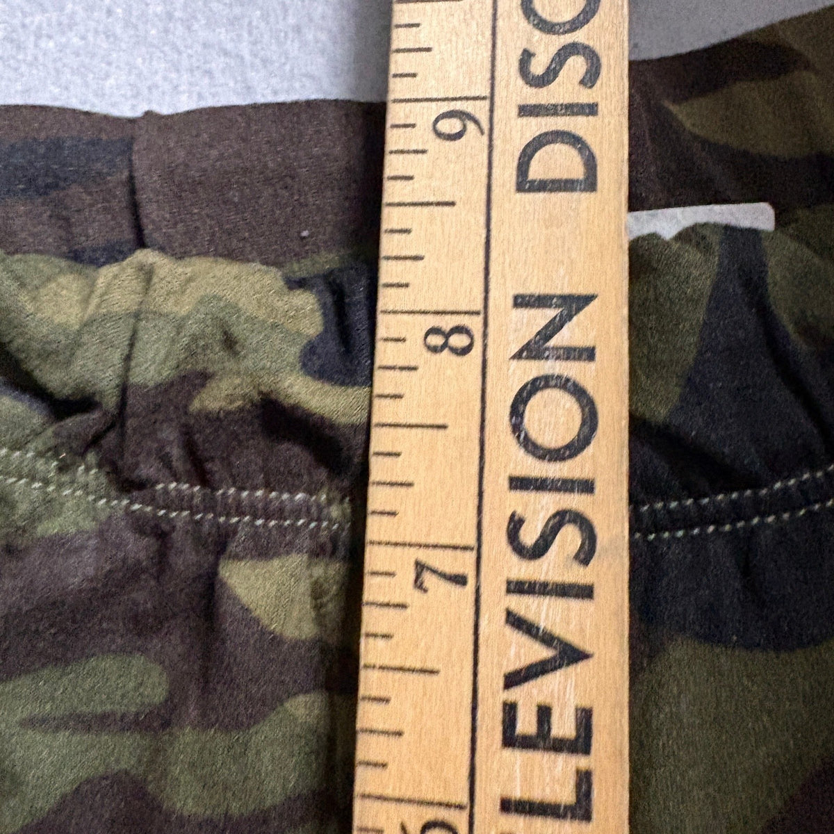 LA Gypsy Camo Flare Pants Womens Size M Stretch Elastic Waist High Rise Bell